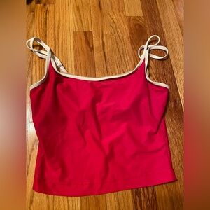 Vintage red and white bathing suit top